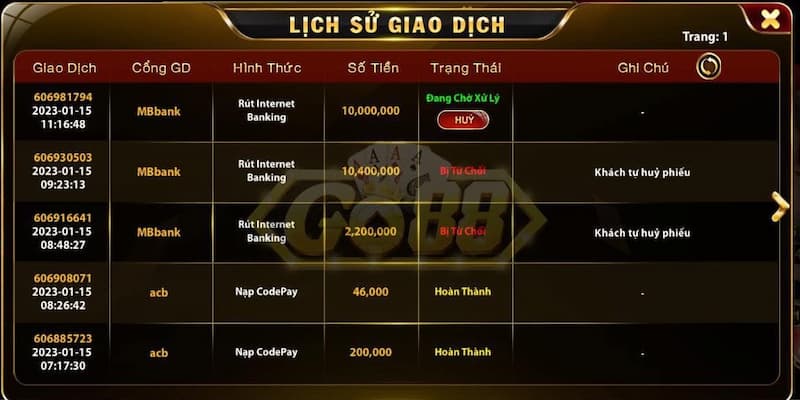 Các phương thức rút tiền phổ biến tại Go88