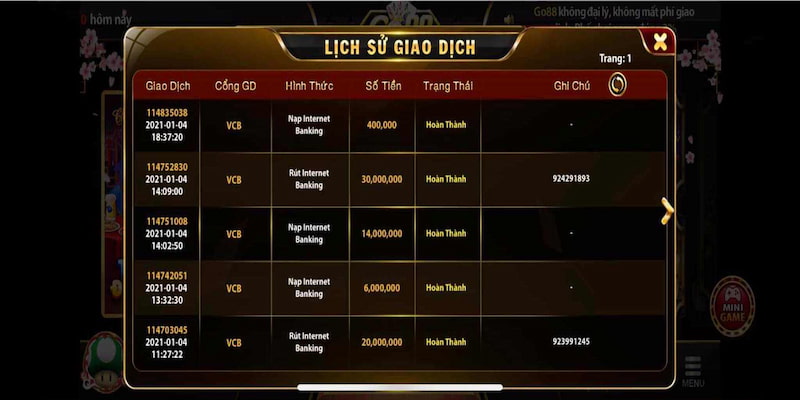 Quy trình chi tiết cách rút tiền GO88